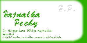 hajnalka pechy business card